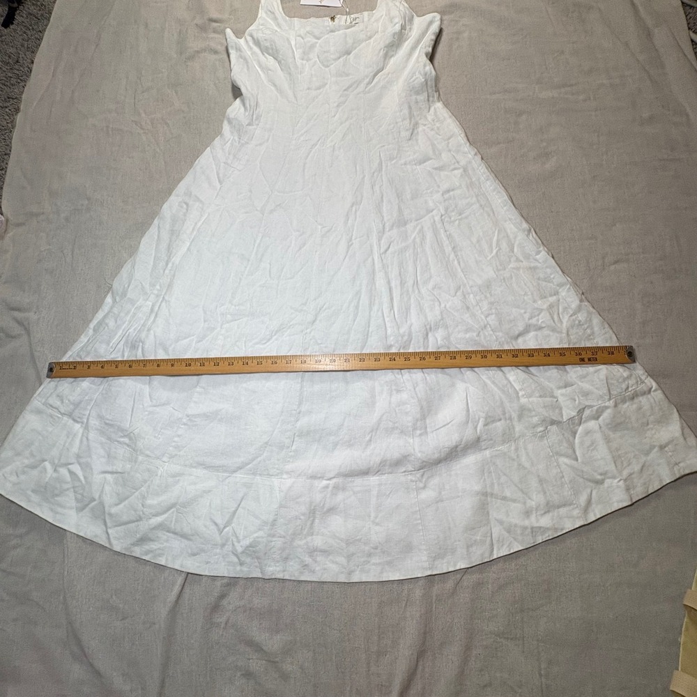 NWT Lilly Pulitzer Calina Linen Midi Dress Resort White size 12 Old Money Bridal - Picture 3 of 9